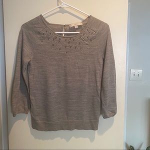 Grey sweater with bedazzles!